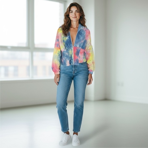 Fashion17 Sweaters - Women’s Tie Dye Hoodie 1/2 Zip Sweater
New